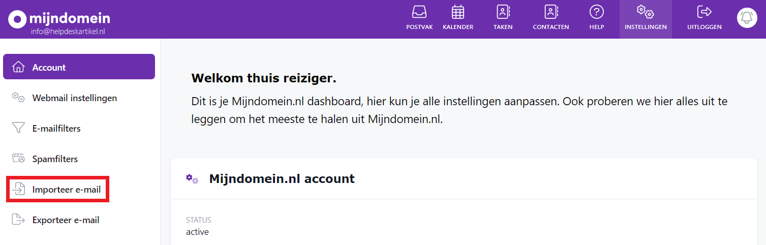 Mijndomein dashboard - Importeer e-mail.png