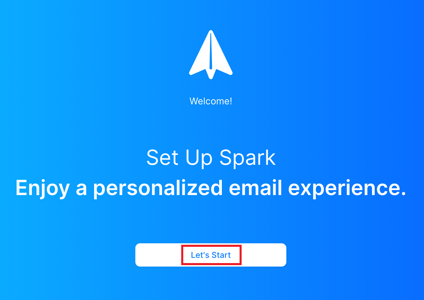 Spark - Account toegevoegd - Let's Start.png