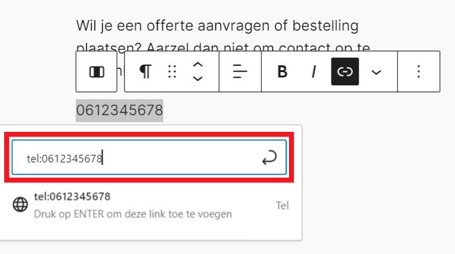 WordPress - Telefoonnummer link toevoegen.png