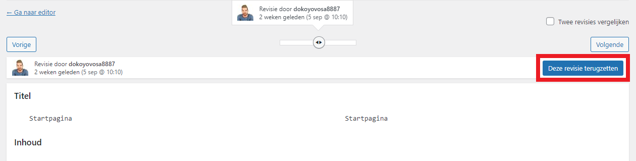 WordPress - Revisiescherm - Deze revisie terugzetten.png