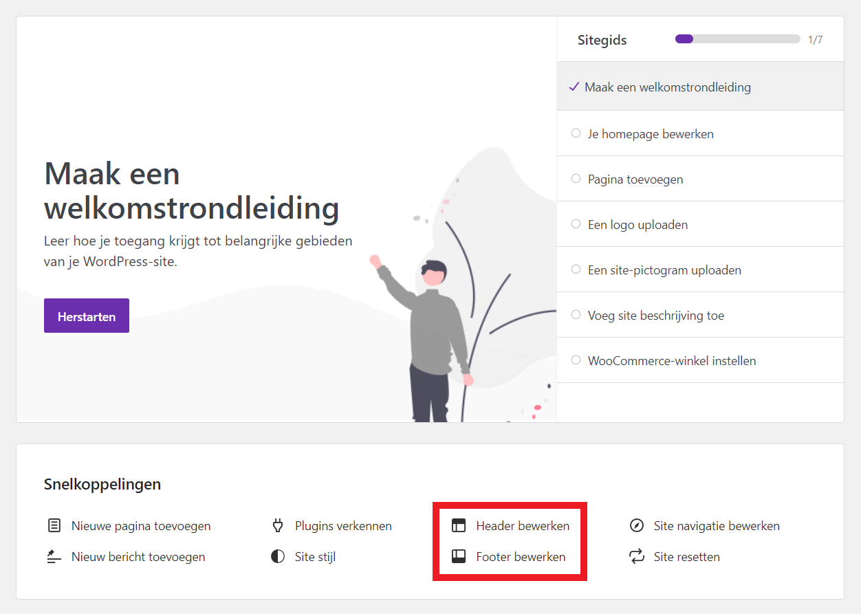 WordPress - Site Assistent - Header of footer bewerken.png