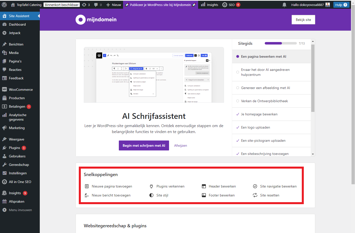 WordPress - Site Assistent - Snelkoppelingen.png