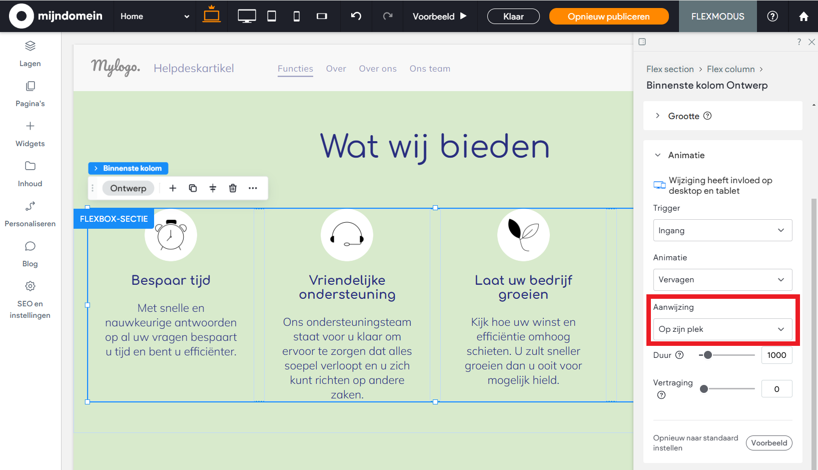 Websitemaker - Flexmodus - Animatie - Aanwijzing instellen.png