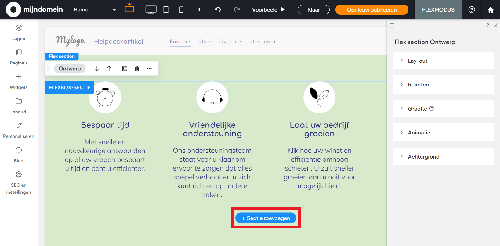 Websitemaker - Flexmodus - Flex-sectie toevoegen .png