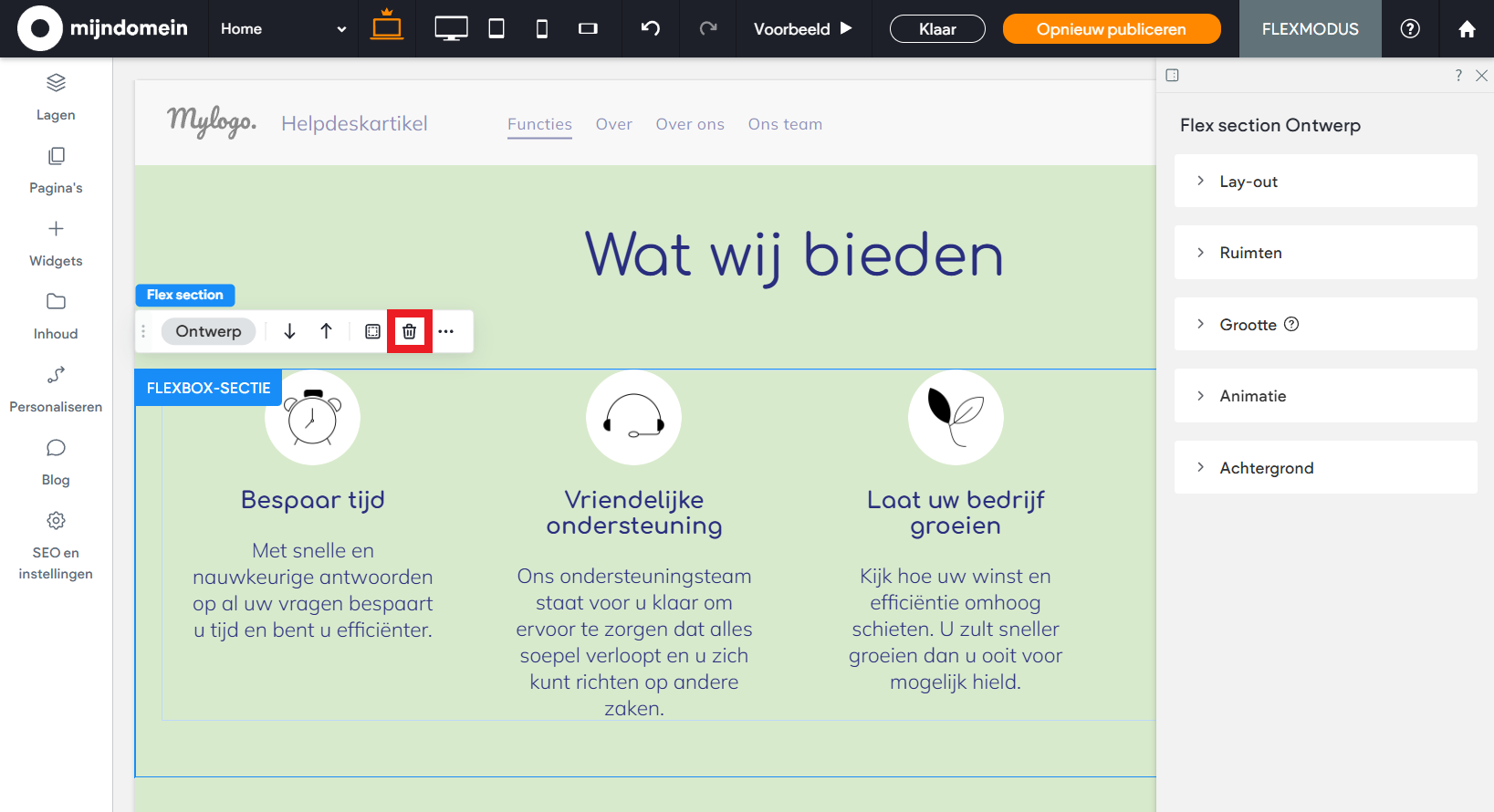 Websitemaker - Flexmodus - Zwevende menu - Verwijderen.png