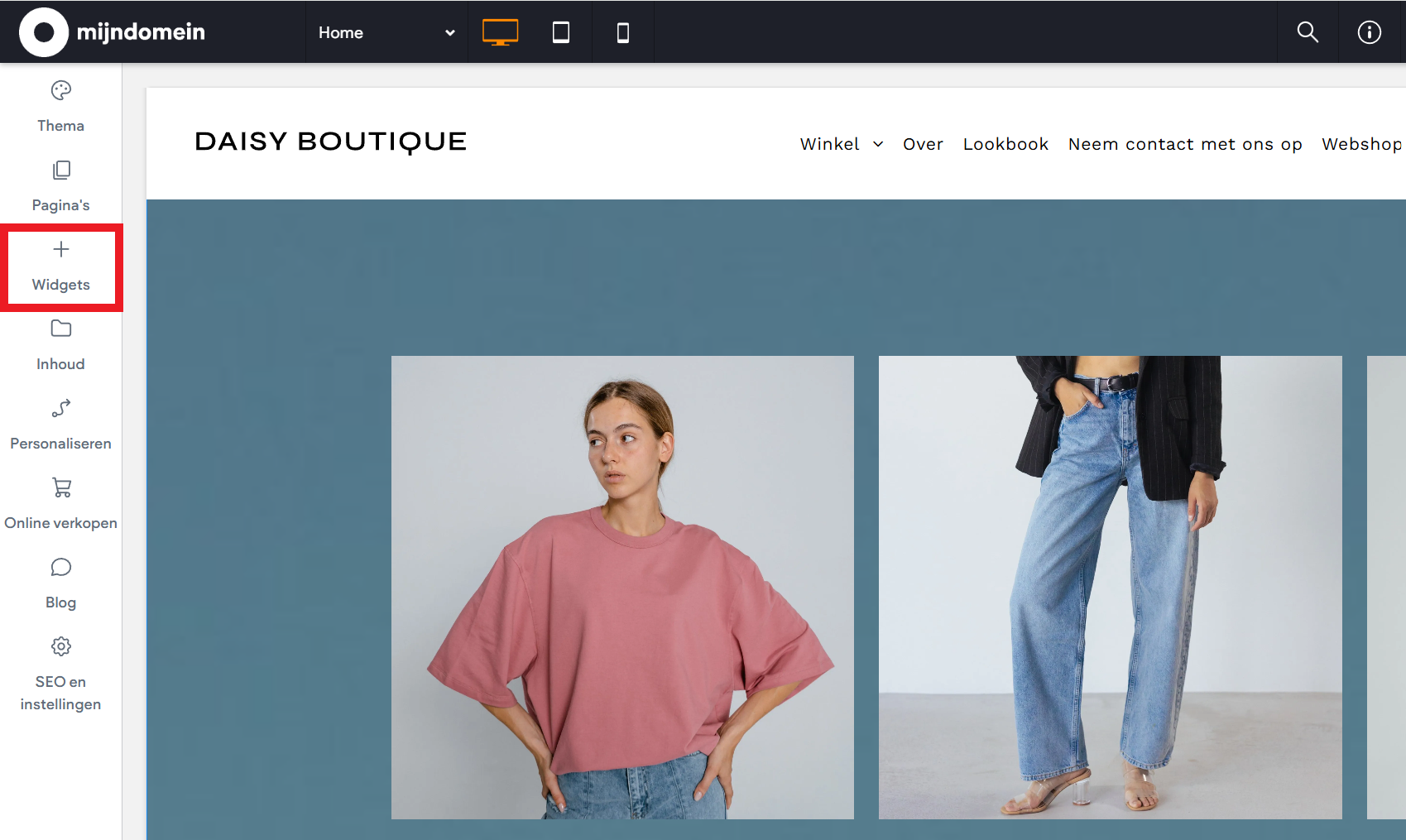 MijnWebshop - Homepage - Widgets.png