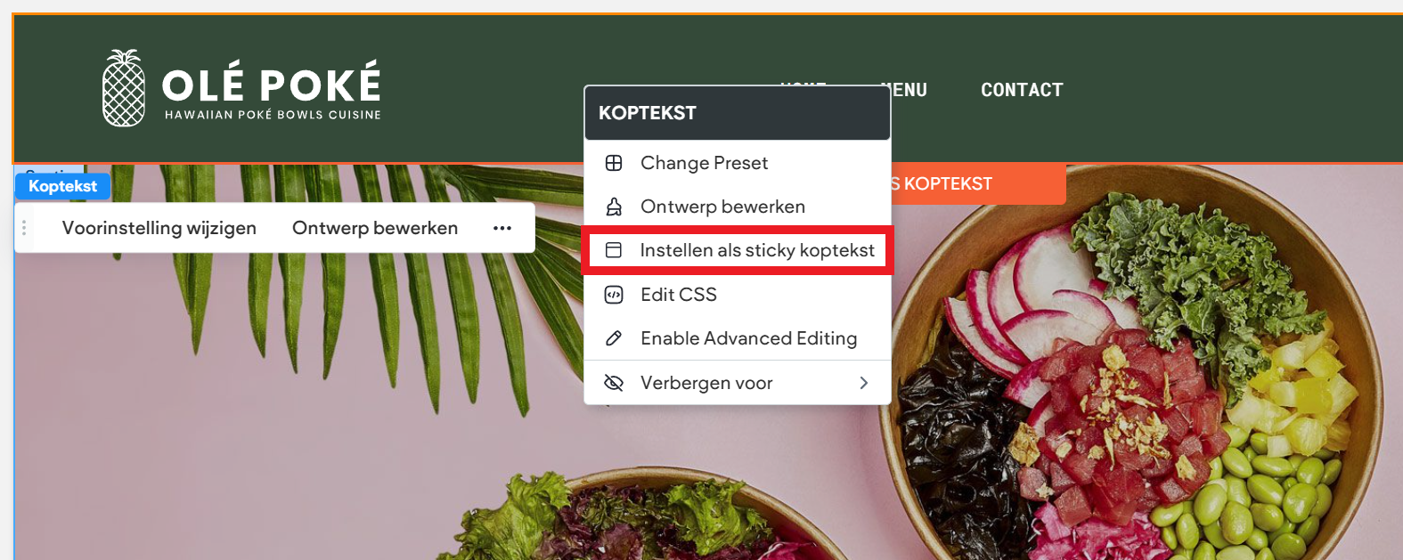 Websitemaker - Koptekst - Instellen als sticky koptekst 2.png
