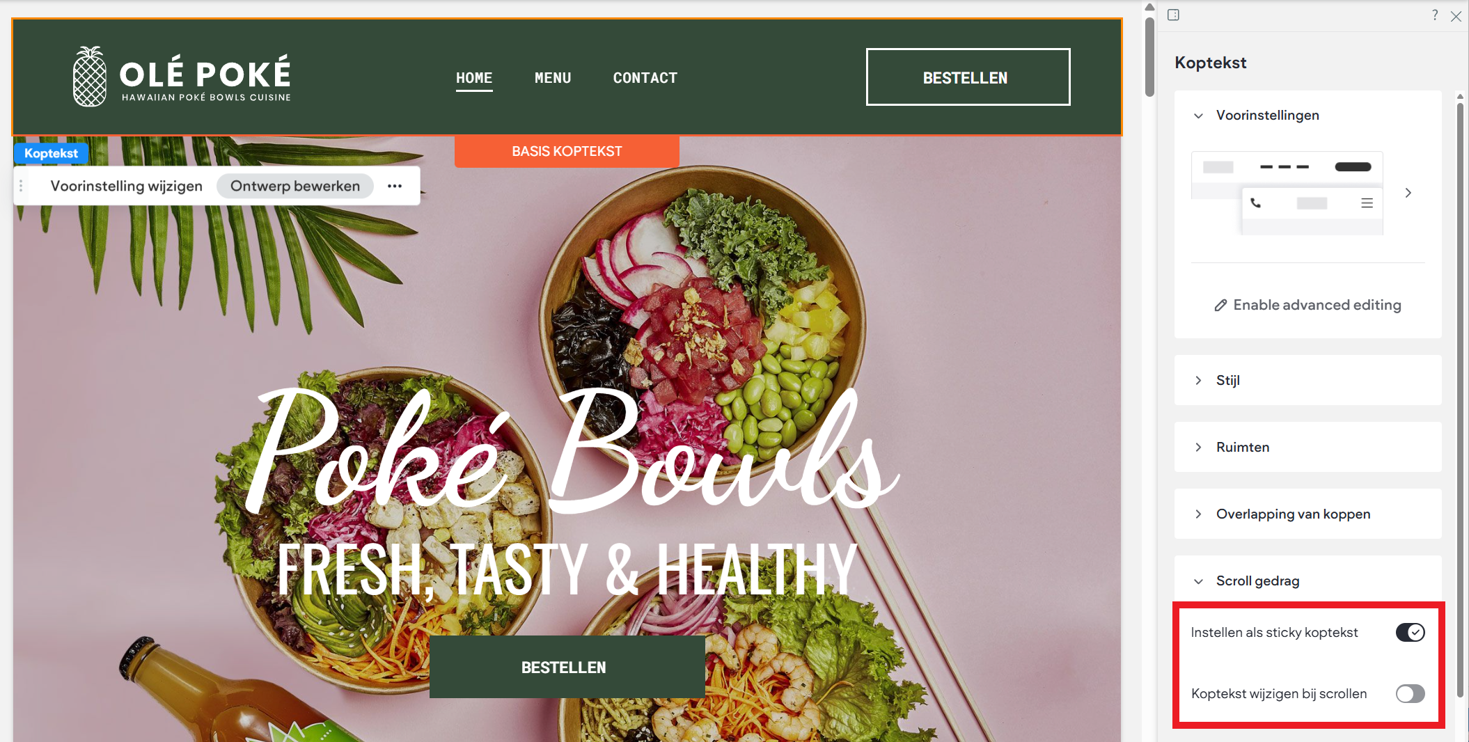 Websitemaker - Koptekst - Ontwerppaneel - Koptekst wijzigen.png