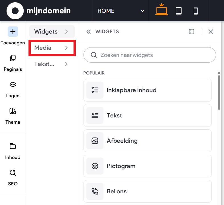 Websitemaker - Toevoegen - Media.png