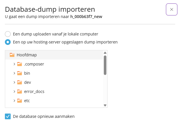 dump importeren  importern.png
