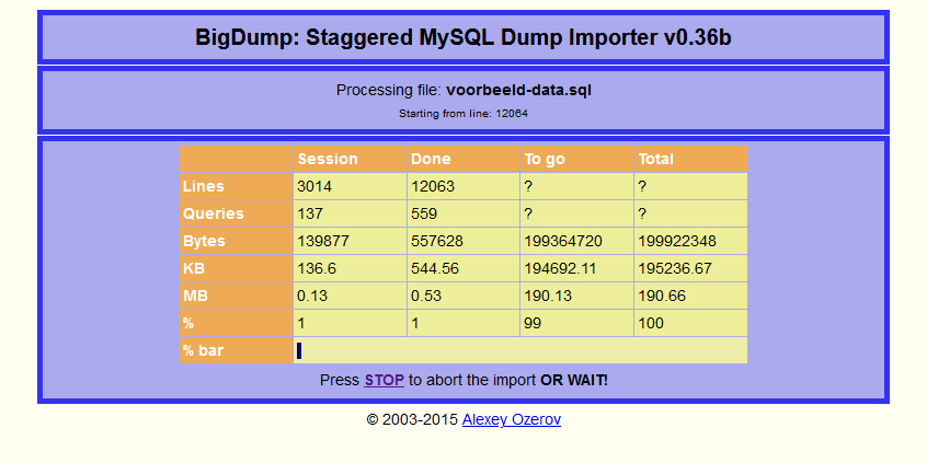 BigDump_Importscherm.jpg